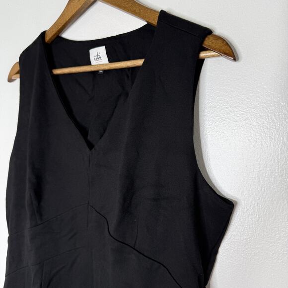 Cabi Dress Womens Large Black Sleeveless V Neck Sheath Fitted Office 3341 - Picture 2 of 7